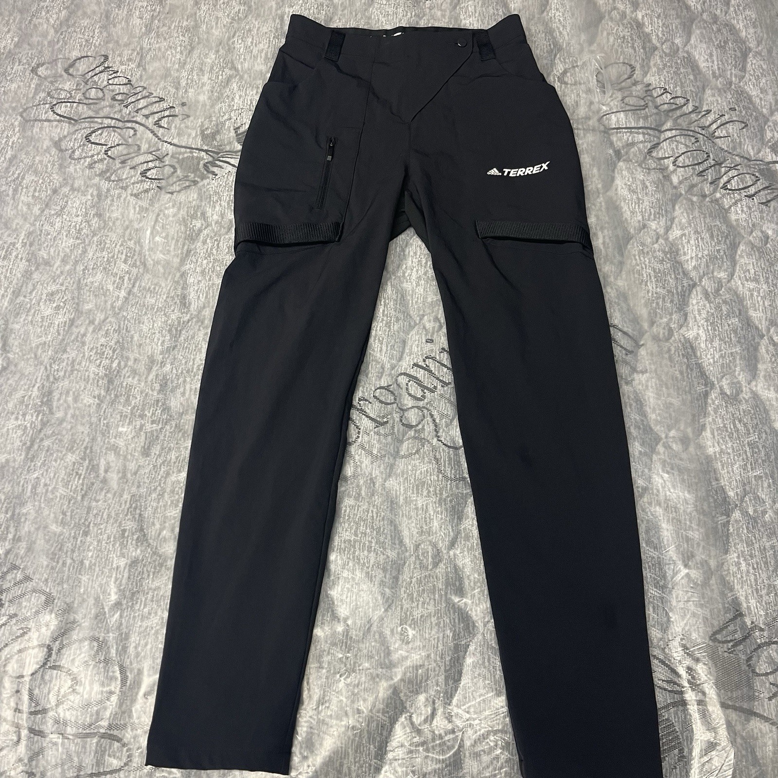 adidas Terrex Zupahike Hiking & Climbing Outdoor Pants Black Women Sz 14 W30 L30