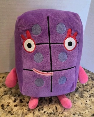 NumberBlocks Plush Purple Number Block Six Stuffy Toy 
