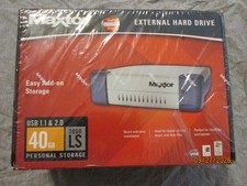 Vintage Maxtor External Hard Drive - 3000 LS - 40GB - USB 1.1 and 2.0 - NIB/NOS
