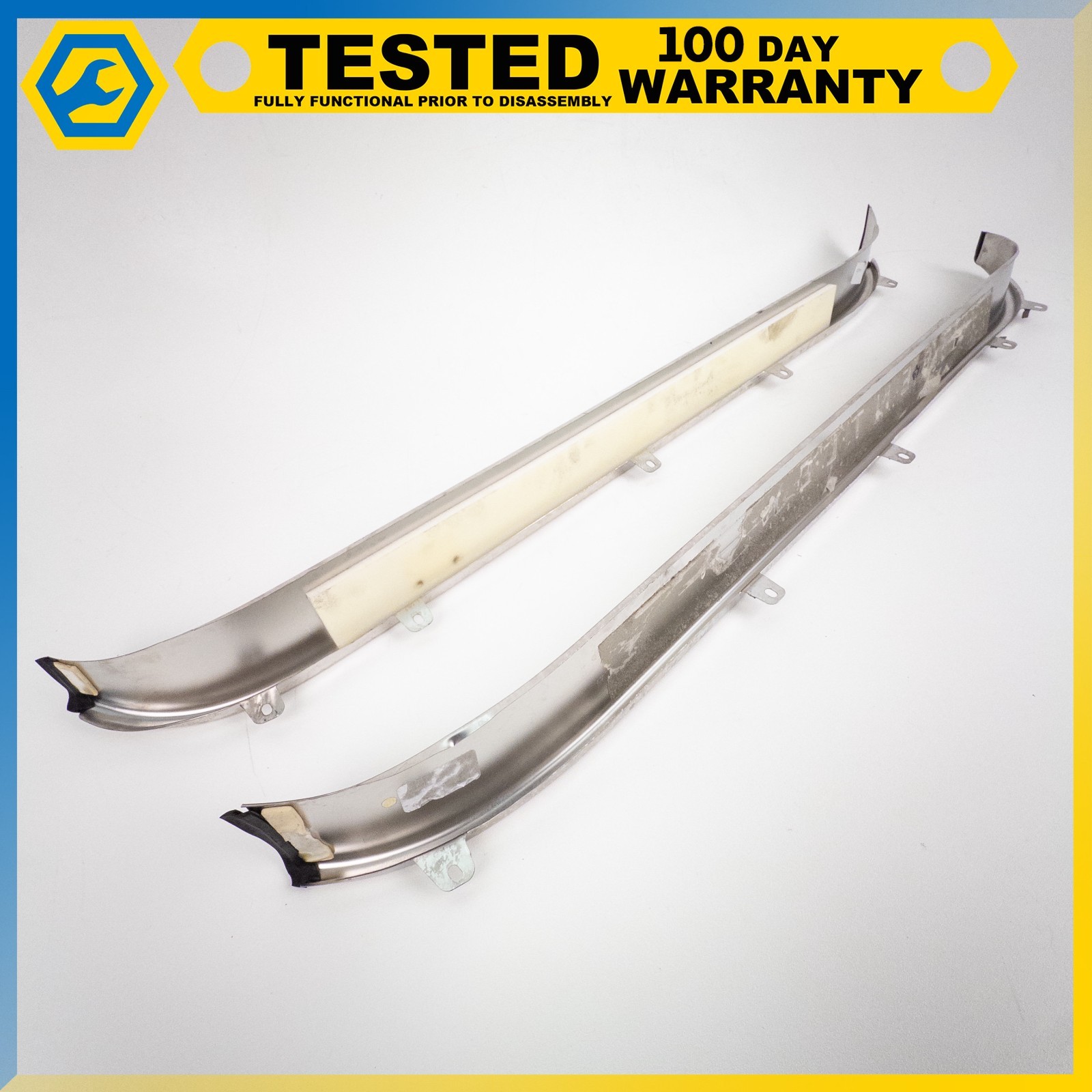 03-11 BENTLEY CONTINENTAL GT  RIGHT DOOR STEP SILL TRIM STRIP PLATE SET OEM