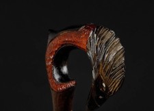 Hand carved wooden raven walking stick for men women cane everyday us for walk