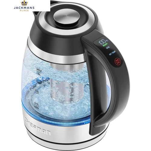 CHEFMAN Electric Kettle for Boiling Water, 1.8L 1.8 Litres, Stainless Steel