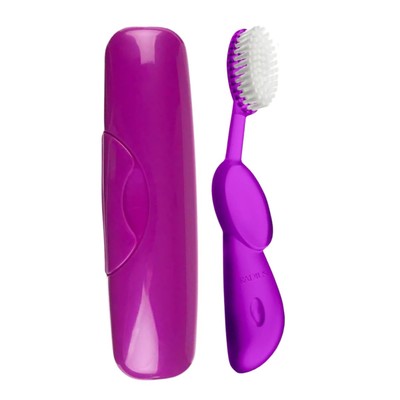Radius Big Brush Eco Friendly Soft Toothbrush with Case for Gentle Cleaning