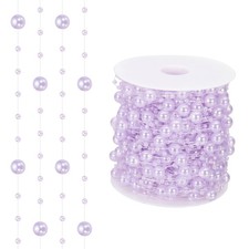98 Feet Artificial Pearl String Faux Pearl Beads Vases Filler Purple