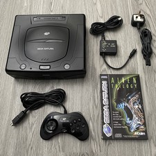Sega Saturn Model 2 Console With 1 Controller Both Cables And Alien Trilogy Game