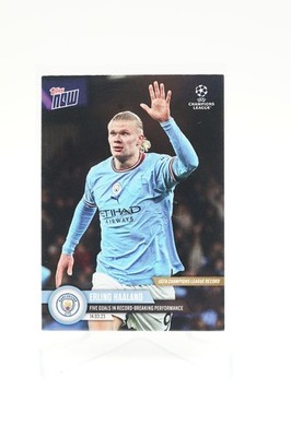 2023 Topps Now Erling Haaland UCL #090 Five Goals in Record-Breaking Performance
