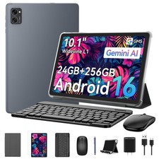 KINGRID Tablet, 2026 Lastest Android 16 Tablet Keyboard Mouse, 10 Inch