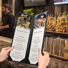 WeChef 10 Pack 4.25"x14" Leather Restaurant Menu Covers 2 View Wine List Bar — photo 5