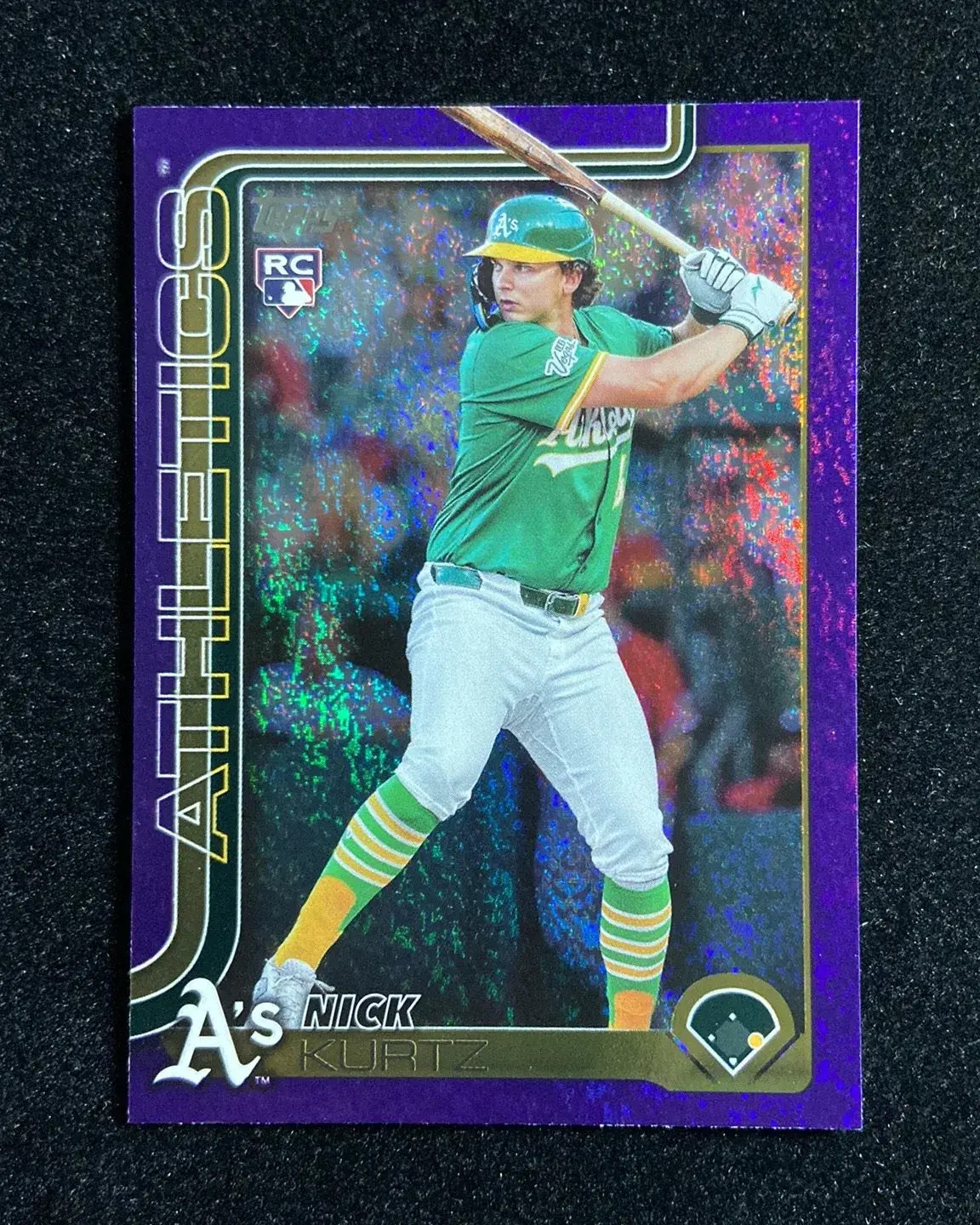 2025 Topps Update Nick Kurtz #US201 Purple Rainbow Foil 247/250 RC Rookie HD