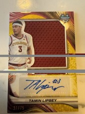 2024-25 Bowman University Best Tamin Lipsey Jumbo Patch Auto Yellow /75