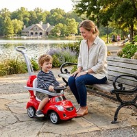 Kids Ride on Car Toy 4-Wheels Battery Operated Push Along Car Safety Seater NEW