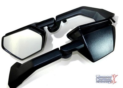 Matte Black MirrorS SET Fit KAWASAKI NINJA ZX10R ZX-10R e-approved waterproof