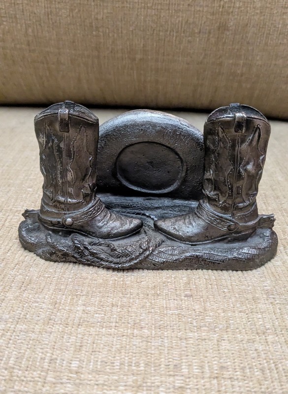 Cowboy Boots, Hat & Lasso Heavy Metal Business Card Holder