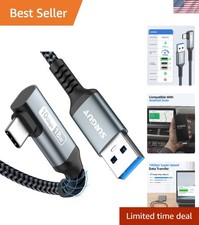 Nylon Braided 1.5ft USB C to A Cable   3A Fast Charge  10Gbps Transfer Speed
