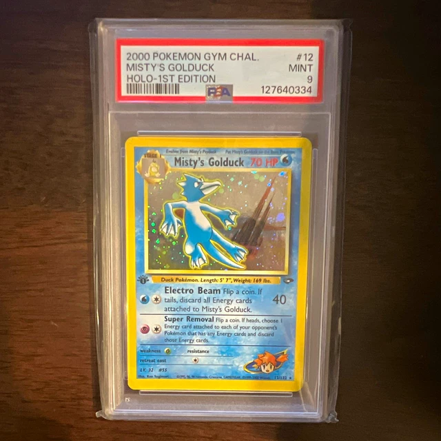 Pokémon Misty's Golduck 12/132 Gym Challenge 1st Edition Holo Rare PSA 9 2000