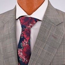Jos A Bank 42R Mens Glen Plaid Wool Blazer Sport Coat Jacket Gray Tan