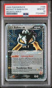 2005 Pokemon EX Rocket's Raikou EX Holo Deoxys #108 PSA 10 Gem Mint