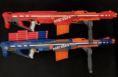 NERF N-Strike Mega Elite Centurion Blaster& Blue Sonic Ice Edition Lot of 2