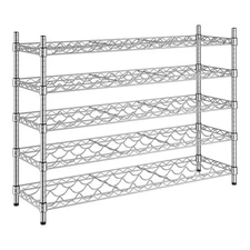 Regency 14" x 48" 5 Shelf 55-Bottle Wire Wine Rack with 34" Posts WS-460ECW14485