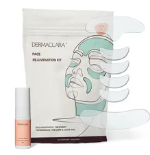 Dermaclara Face Rejuvenation Patch Kit New Neck Forehead Mouth Eyes Derma Clara