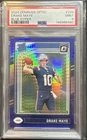 2024 Optic - Rated Rookie Drake Maye #229 Blue Hyper Prizm (RC) PSA 9 Patriots