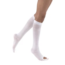 Jobst Anti-Em/Gp Seamless Compression Stockings 18 Mmhg, Knee High, Open Toe, Wh