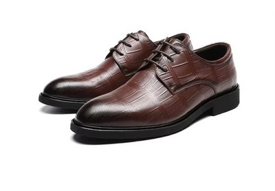  Mens Casual Shoes Lace-up PU Leather Wedding Party Dress Shoes Driving Shoes  