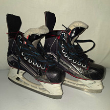 Bauer Vapor X500 Youth Ice Hockey Skates Size 2 3 Shoe Black/Red TUUK Steel