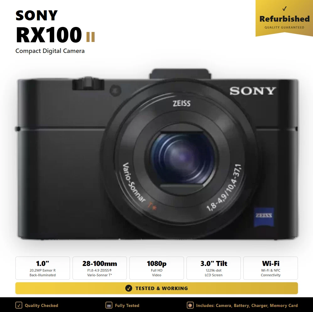 Sony Cyber-shot DSC-RX100 II Digital Cameras for sale | eBay