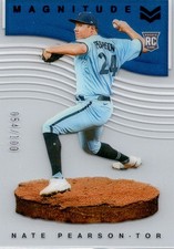 2021 Panini Chronicles Magnitude Red #30 Nate Pearson #/100 RC Blue Jays