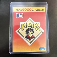 1991 Fleer - Team Logo Stickers Pittsburgh Pirates Black Border around MLB Logo