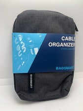 Bagsmart Cable Organizer Travel Case Compact Design Gray Polyester Material