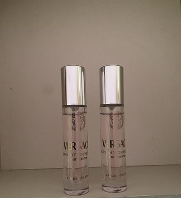 VERSACE BRIGHT CRYSTAL EAU DE TOILETTE SPRAY TRAVEL SIZE 2x~ 5ml/0.17 EACH NEW