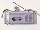 Sharp AM/FM Radio Cassette Recorder QT-5 (L) Portable Boombox Fully Tested Works
