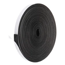 Weather Stripping Door Seal 1/2" x 1/16" x 32 Feet Self Adhesive Black