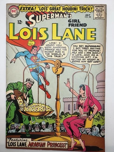 Superman's Girl Friend LOIS LANE #58 - VF 7.5 DC 1965 Vintage Comic