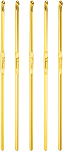 6 StüCk HäKelnadel Set Aluminum 3,5Mm Stricknadeln - Stricken Werkzeuge ZubehöR-image