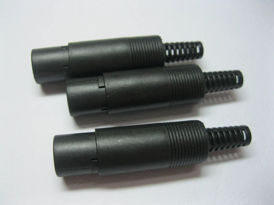 6 Stück 8 Pin Mini DIN Klinkenstecker mit Kunststoffgriff Neu - Bild 3 von 4