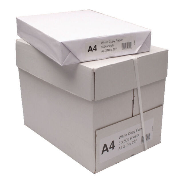 1 Box White Copier Paper A4 5 x Ream Wrapped  / 2500 Sheets + Free Next Day Del
