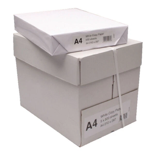 WHITEBOX 1 Box White Copier Paper A4 5 x Ream Wrapped / 2500 Sheets + Free Next Day Del