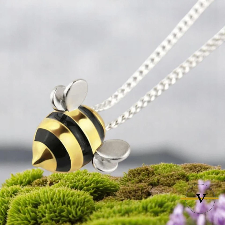 COLLANA DONNA IN ARGENTO 925 A CATENA CON PENDENTE A FORMA DI APE - Immagine 3 di 4