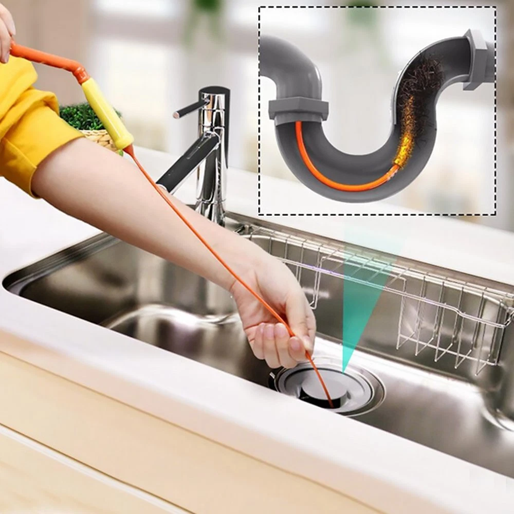 Drain Weasel Sink Snake Cleaner Unclog Flexible Hair Clog Remover