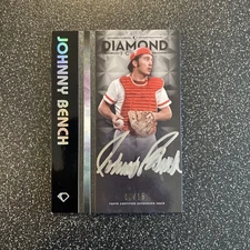 Johnny Bench 2023 Topps Diamond Icons Black Polychromatink Silver Auto 08/15