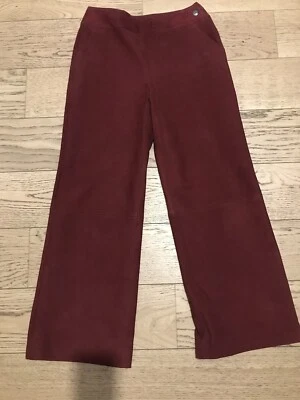 Pantalones de cuero de cordero Chanel. Burdeos. De colección. Colección 1997.... - Imagen 1 de 4