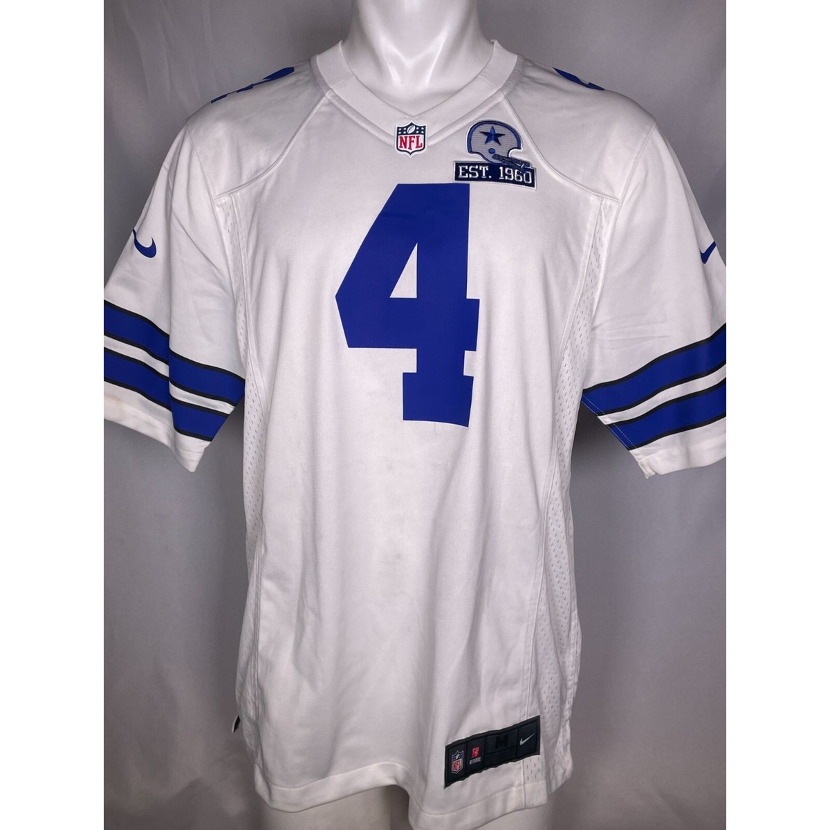 Dak Prescott #4 Dallas Cowboys Nike White Game Jersey w/ 1960