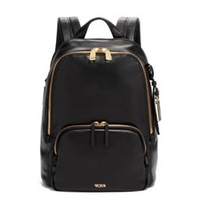 Tumi Voyageur Hannah Backpack - Black Leather - Gold Hardware - 135495-1041