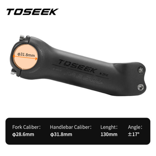 TOSEEK UD Carbon Stem 6/17° Bicycle Stems MTB Road Bike Handlebar Stem 31.8mm - Picture 26 of 26