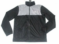 Herren Jacke Trainingsjacke Schwarz Grau Sportjacke Adidas BACK2BASICS Ts 7/ 52