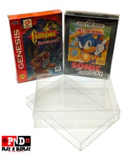 25 Sega Genesis Box Protectors Clear Plastic Display Case Storage Sleeve Thick
