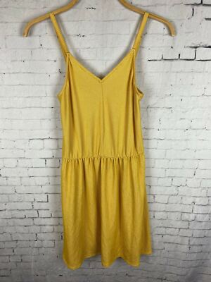 Universal Thread Dress Small Women's Gold Striped Sundress Stretchy Soft (M06)